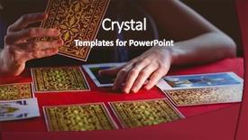  Presentation with fortune teller - Cool new slides with fortune teller using tarot cards backdrop and a tawny brown colored foreground