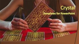  Presentation with fortune teller - Presentation design with fortune teller using tarot cards background and a tawny brown colored foreground
