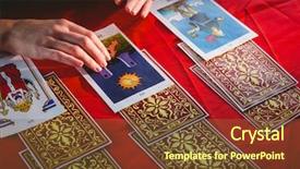  Presentation with fortune teller - Presentation consisting of fortune teller using tarot cards background and a tawny brown colored foreground