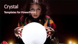  Presentation with fortune teller - Cool new PPT theme with fortune teller backdrop and a wine colored foreground