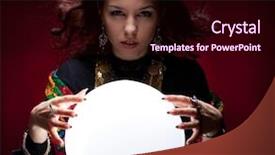 Presentation with fortune teller - Presentation theme consisting of fortune teller background and a wine colored foreground
