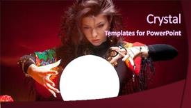  Presentation with fortune teller - Slide set having fortune teller background and a wine colored foreground
