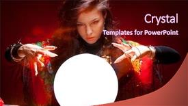  Presentation with fortune teller - Presentation theme featuring fortune teller background and a wine colored foreground