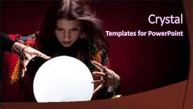  Presentation with fortune teller - Amazing PPT theme having fortune teller backdrop and a wine colored foreground