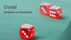  Presentation with red bull case - Presentation consisting of fortune telling - gambling red cubes in casino background and a  colored foreground