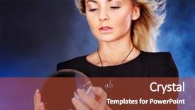  Presentation with crystal ball - Presentation theme consisting of fortune telling - young beautiful woman with crystal background and a  colored foreground