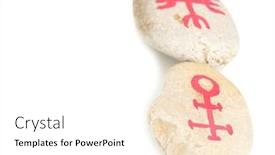  Presentation with stones - Presentation theme consisting of fortune-telling-with-symbols background and a white colored foreground