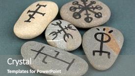  Presentation with stones - PPT theme enhanced with hindu alphabets - fortune telling with symbols background and a gray colored foreground