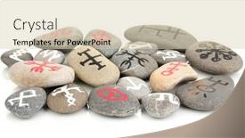  Presentation with stones - Slide deck having fortune-telling-with-symbols background and a lemonade colored foreground