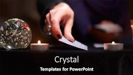  Presentation with trainee nurse sitting by female - Amazing PPT theme having fortuneteller-female-divines-on-cards backdrop and a black colored foreground