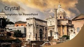  Presentation with rome italy - Amazing PPT layouts having forum at sunset in rome backdrop and a coral colored foreground