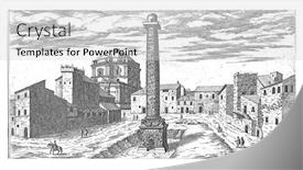  Presentation with engraving - Beautiful slide set featuring forum-of-trajan backdrop and a light gray colored foreground