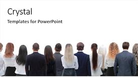  Presentation with forward - Beautiful PPT theme featuring forward - back view group of business backdrop and a white colored foreground