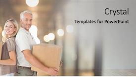  Presentation with composite - Slides enhanced with composite of happy couple hold background and a light gray colored foreground