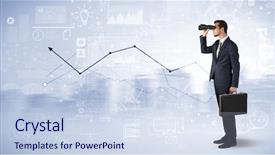  Presentation with forward - Slide set featuring forward through binoculars with increase background and a sky blue colored foreground