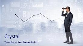  Presentation with forward - Slide deck with forward through binoculars with increase background and a sky blue colored foreground