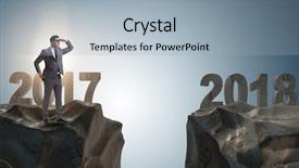  Presentation with forward - Amazing presentation design having forward to 2018 from 2017 backdrop and a light blue colored foreground