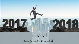  Presentation with reflection looking back to go forward - Audience pleasing theme consisting of forward to 2018 from 2017 backdrop and a  colored foreground