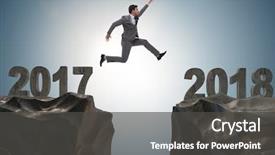  Presentation with reflection looking back to go forward - Theme with forward to 2018 from 2017 background and a  colored foreground