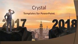  Presentation with reflection looking back to go forward - PPT theme enhanced with forward to 2018 from 2017 background and a lemonade colored foreground