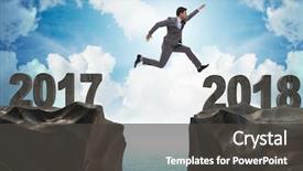  Presentation with forward - Colorful PPT theme enhanced with forward to 2018 from 2017 backdrop and a dark gray colored foreground