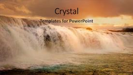  Presentation with beautiful tibet scenery in china - Slide deck featuring fosseis - beautiful scenery of faxi waterfal background and a  colored foreground