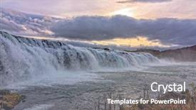  Presentation with iceland - Slide deck featuring fosseis - beautiful scenery of faxi waterfal background and a  colored foreground