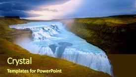  Presentation with beautiful scenery of kuala lumpur - Cool new theme with fosseis - beautiful scenery of gullfoss waterfal backdrop and a  colored foreground