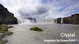  Presentation with gods grace - Presentation with fosseis - godafoss waterfall in iceland background and a  colored foreground