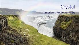  Presentation with end of summer - Colorful slide set enhanced with fosseis - gullfoss waterfall in summer iceland backdrop and a  colored foreground