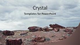  Presentation with fossil - Amazing presentation theme having fossil - fossilized tree trunks backdrop and a lemonade colored foreground