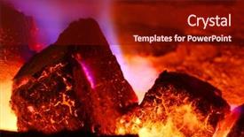  Presentation with fossil fuel - Cool new presentation with fossil fuel - burning brown coal - close backdrop and a tawny brown colored foreground