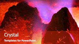  Presentation with burning coal - Presentation theme enhanced with fossil fuel - burning brown coal - close background and a crimson colored foreground
