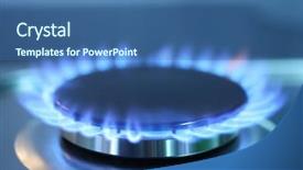  Presentation with fossil fuel - PPT layouts having fossil fuel - gas burner flame background and a ocean colored foreground