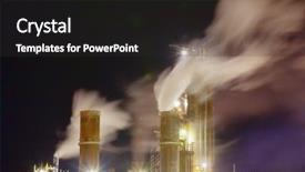  Presentation with nova scotia - Beautiful slides featuring fossil fuel - part of the oil refinery backdrop and a dark gray colored foreground