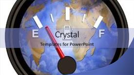  Presentation with fossil fuel - Theme featuring fossil fuel - we are running on empty background and a light blue colored foreground