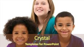  Presentation with foster family - Amazing PPT theme having foster - multiracial family portrait children only backdrop and a tawny brown colored foreground