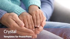  Presentation with woman child - Colorful PPT theme enhanced with foster - woman and adopted african-american child backdrop and a coral colored foreground