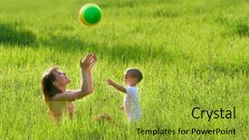  Presentation with colorful - Amazing presentation design having foster child - mother and son playing backdrop and a gold colored foreground