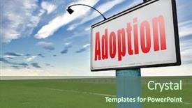  Presentation with child adoption - Audience pleasing presentation theme consisting of foster parents - child adoption becoming a legal backdrop and a tawny brown colored foreground