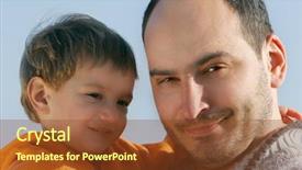  Presentation with father son hands - Theme with foster parents - father and son background and a  colored foreground