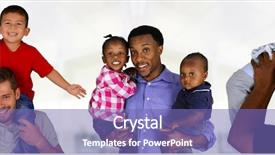  Presentation with youth group - Audience pleasing theme consisting of foster youth - group of fathers and their backdrop and a violet colored foreground