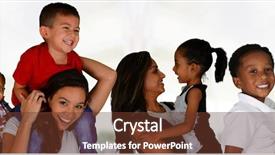  Presentation with young mothers - Theme with foster youth - group of young mothers background and a tawny brown colored foreground