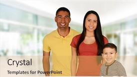  Presentation with foster family - Cool new slide deck with foster youth - young family together inside backdrop and a  colored foreground