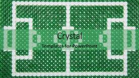  Presentation with pearls - Beautiful PPT layouts featuring fotball - soccer ground made of plastic backdrop and a ocean colored foreground