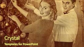  Presentation with black white tree - Cool new theme with foto film - old photo of loving couple backdrop and a tawny brown colored foreground