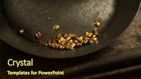  Presentation with wash - Audience pleasing theme consisting of found gold gold panning backdrop and a wine colored foreground