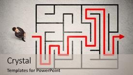  Presentation with lost - Beautiful theme featuring found the way in maze backdrop and a soft green colored foreground