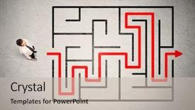  Presentation with lost - Slide deck enhanced with found the way in maze background and a soft green colored foreground