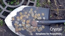  Presentation with metal detector - Slide deck featuring found with metal detector near background and a dark gray colored foreground